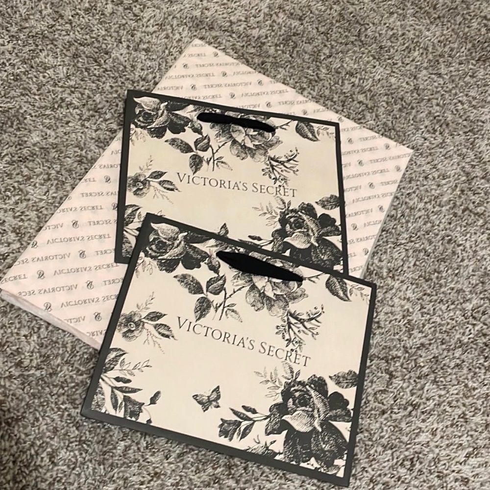 Victoria's Secret Floral Shopping Bags